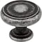Jeffrey Alexander 1-1/4" Diameter Distressed Antique Silver Bremen 1 Cabinet Knob 117SIM - alternate 1
